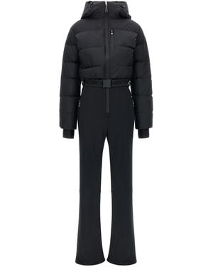 Yves Salomon Ski Suit Hood Lined - Black