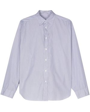 Finamore 1925 Striped Cotton Shirt - Purple