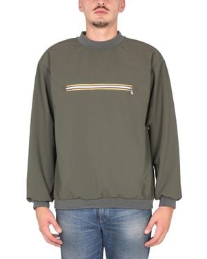 K-Way Sweatshirt With Front Pocket - Gray