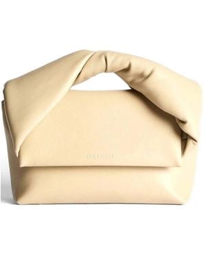JW Anderson Full Grain Lamb Leather Handbag - Natural