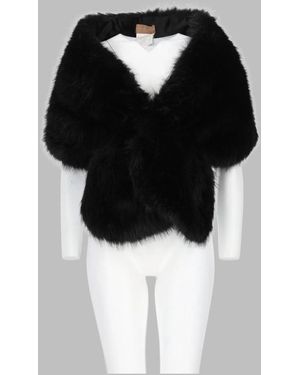 Leon & Loulou Paris Faux Fur Stoles - Black