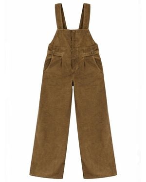 Uma Wang Cotton Panda Dungarees - Natural