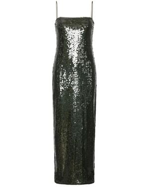 ROTATE BIRGER CHRISTENSEN Sequins Maxi Slip Dress - Green