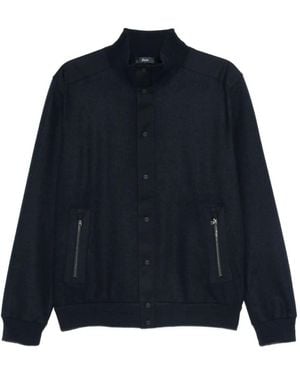 Herno Double-Face Bomber Sweatshirt - Blue