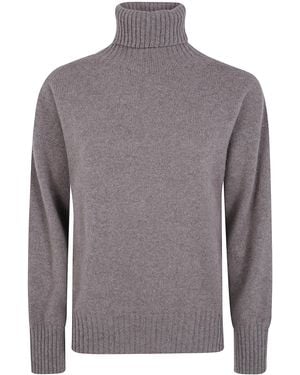 D.exterior Cashmere Turtle Neck Sweater - Gray