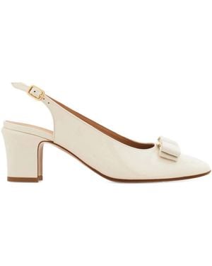 Ferragamo Leather Flat Shoes - Natural