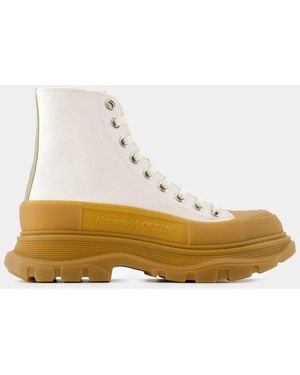 McQueen Tread Ankle Boots - Natural