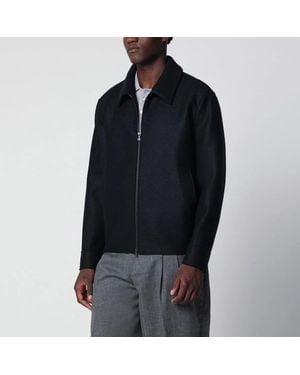 Harris Wharf London Wool Zip-Up Jacket - Black