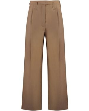 Philosophy Di Lorenzo Serafini Cotton Blend Trousers - Brown