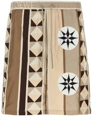 Loewe Silk Paula Ibiza Bermuda Shorts - Metallic