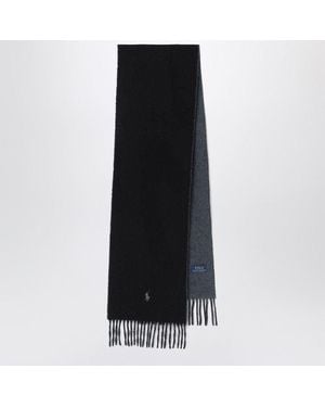 Polo Ralph Lauren Scarf With Logo Embroidery - Black