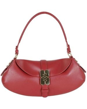 Ganni Kat Baguette Shoulder Bag - Red