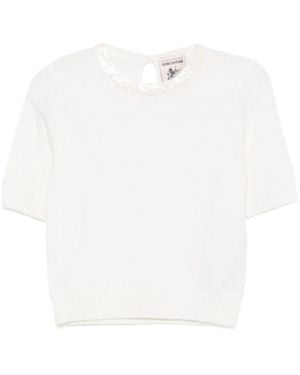 Semicouture Kate Wool Sweater - White
