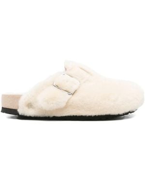 Birkenstock Boston Shearling Clogs - White