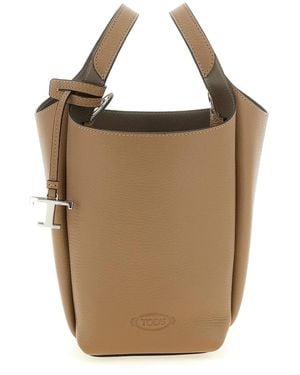 Tod's 'T Timeless' Mini Bucket Bag - Brown