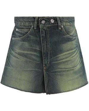 Our Legacy Cover Denim Mini Skirt - Green