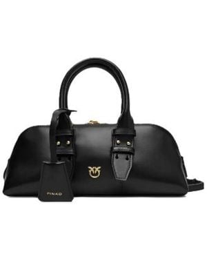 Pinko Leather Tote Bag - Black