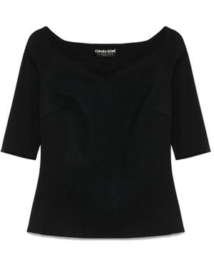 Chiara Boni "Saffron L" Jersey Top - Black