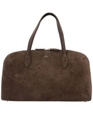 TOTEME Totme Suede Leather Tote Bag - Brown