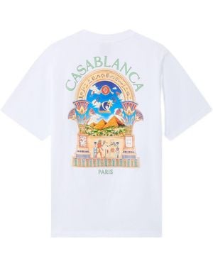 CASABLANCA Egyptian'Arche T-Shirt - White