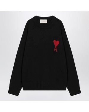 Ami Paris Pantaloni Spalmati Eito - Black