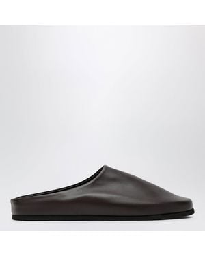 Dear Frances Espresso Leather Vico Mules - Brown