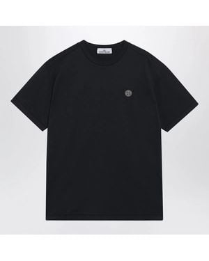 Stone Island Cotton T-Shirt With Slim Fit - Black