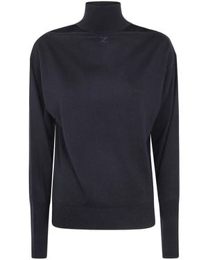 Courreges Courregès Merino Wool Turtleneck Jumper - Blue