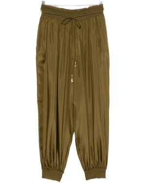 Zimmermann Aster Silk Pants - Green