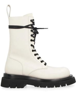 Bottega Veneta Lug Lace-Up Ankle Boots - Black