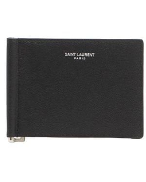 Saint Laurent Money Clip Wallet - White