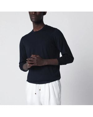 Drumohr Wool Crew-Neck Sweater - Blue