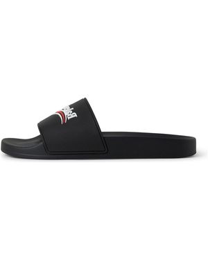 Balenciaga Pool Slide Sandals - Black