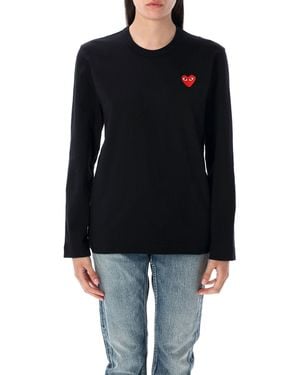 COMME DES GARÇONS PLAY Heart Long-Sleeve T-Shirt - Black