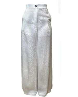 Liu Jo Wool Cotton Trousers - Grey