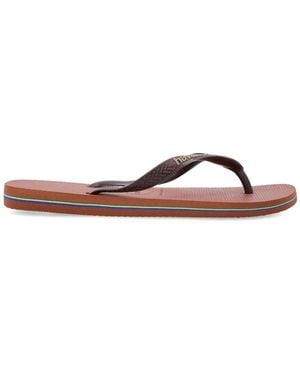 Havaianas Brasil Logo Flip-Flops - Brown