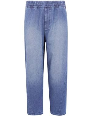 Emporio Armani Wide-Leg Trousers - Blue