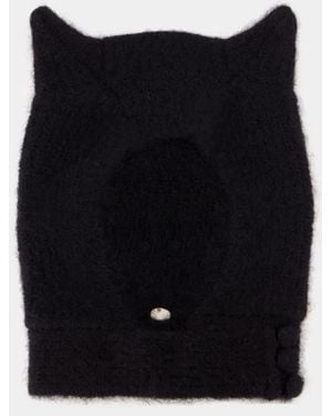Coperni Knitted Horn Beanie Hat - Black