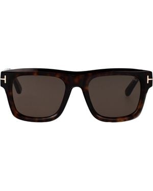 Tom Ford Squared Sunglasses Ft1200 52 A - Black