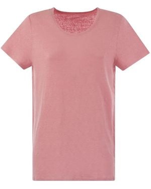 Majestic Crew-Neck T-Shirt - Pink