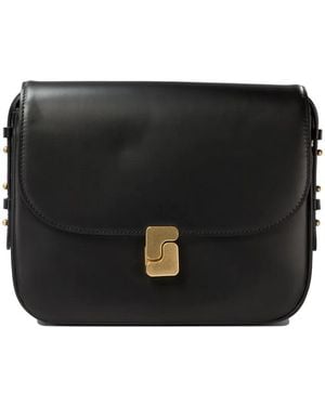 Soeur Leather Crossbody Bag - Black
