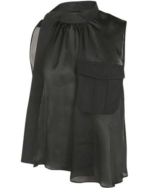 Sacai Fabric Combo Shirt - Black