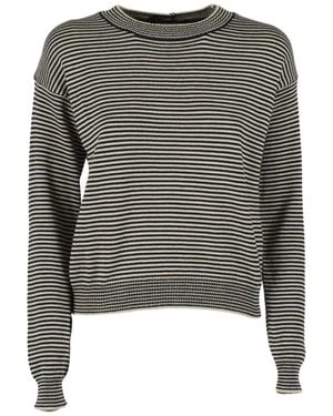 Weekend by Maxmara Giovane Striped Jumper - Grey