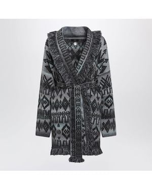Alanui Time To Shine Dark Jacquard Cardigan - Black