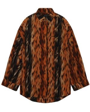 Balenciaga Silk Shirt - Brown