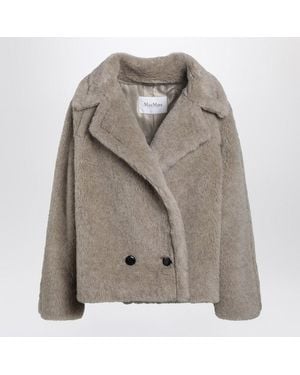 Max Mara Sand-Coloured Teddy Coat - Gray