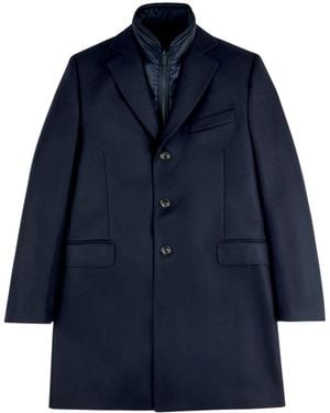 Fay Double Coat Internal-Gilet Coat - Blue
