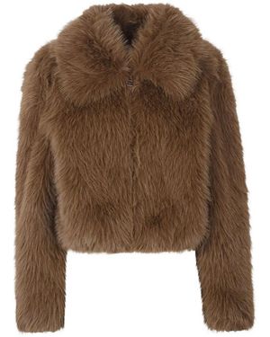 Frankie Shop Hope Faux Fur Jacket - Brown