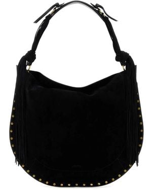 Isabel Marant Oskan Hobo Soft-Gd - Black