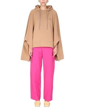 Ambush Poncho Sweatshirt With Embroidered Logo - Pink